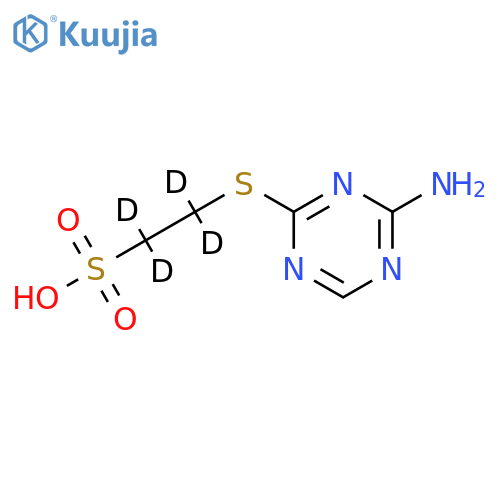 2-(4-Amino-1,3,5-triazin-2-yl)sulfanylethanesulfonic Acid-d4 structure