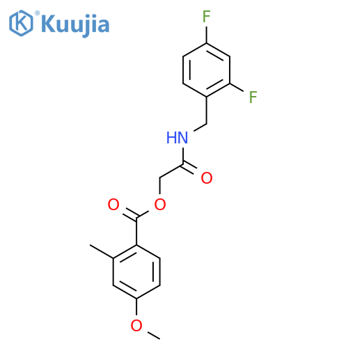 {[(2,4-difluorophenyl)methyl]carbamoyl}methyl 4-methoxy-2-methylbenzoate structure