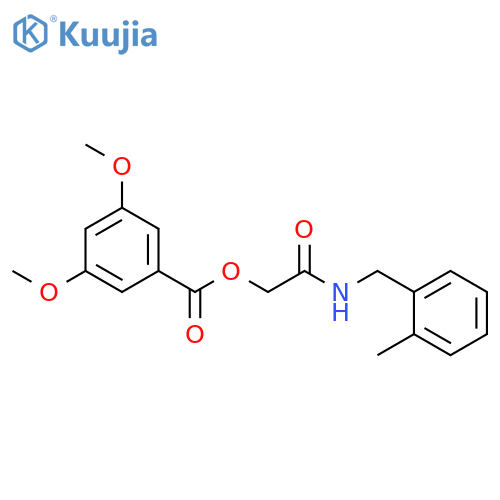 {[(2-methylphenyl)methyl]carbamoyl}methyl 3,5-dimethoxybenzoate structure