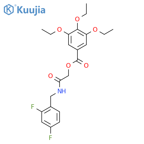 {[(2,4-Difluorophenyl)methyl]carbamoyl}methyl 3,4,5-triethoxybenzoate structure