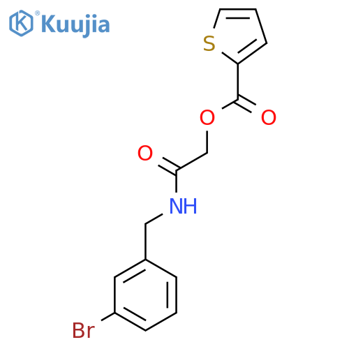{[(3-bromophenyl)methyl]carbamoyl}methyl thiophene-2-carboxylate structure