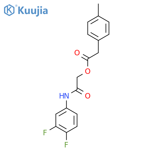 [(3,4-Difluorophenyl)carbamoyl]methyl 2-(4-methylphenyl)acetate structure