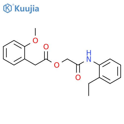 [(2-ethylphenyl)carbamoyl]methyl 2-(2-methoxyphenyl)acetate structure