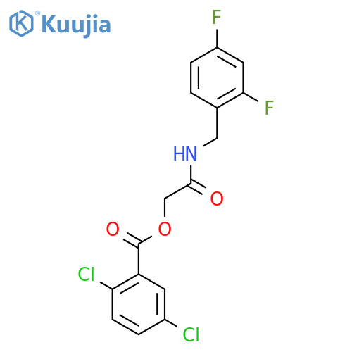 {[(2,4-Difluorophenyl)methyl]carbamoyl}methyl 2,5-dichlorobenzoate structure