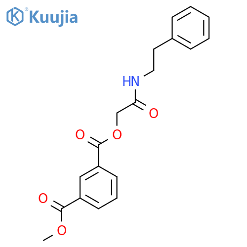1-methyl 3-[(2-phenylethyl)carbamoyl]methyl benzene-1,3-dicarboxylate structure