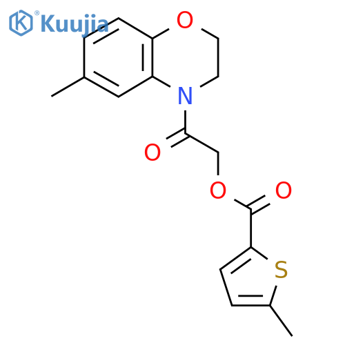 2-(6-methyl-3,4-dihydro-2H-1,4-benzoxazin-4-yl)-2-oxoethyl 5-methylthiophene-2-carboxylate structure