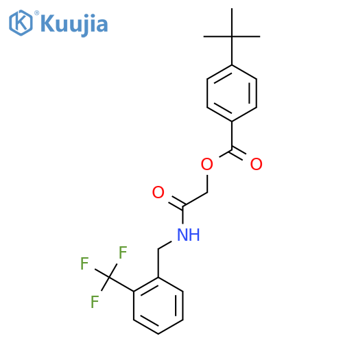 ({[2-(Trifluoromethyl)phenyl]methyl}carbamoyl)methyl 4-tert-butylbenzoate structure