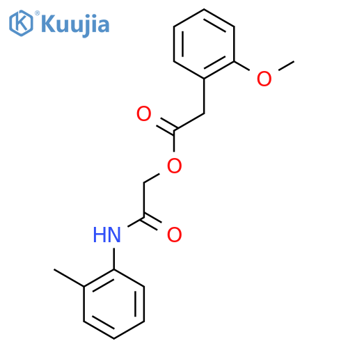 [(2-methylphenyl)carbamoyl]methyl 2-(2-methoxyphenyl)acetate structure