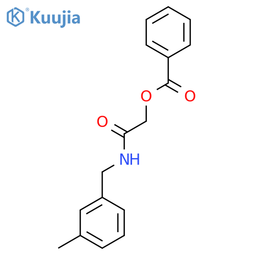 {[(3-Methylphenyl)methyl]carbamoyl}methyl benzoate structure