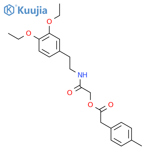 {[2-(3,4-diethoxyphenyl)ethyl]carbamoyl}methyl 2-(4-methylphenyl)acetate structure