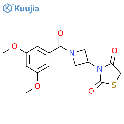 3-[1-(3,5-dimethoxybenzoyl)azetidin-3-yl]-1,3-thiazolidine-2,4-dione structure