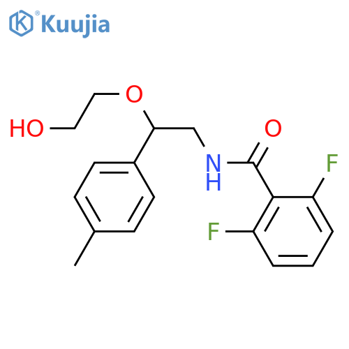 2,6-difluoro-N-[2-(2-hydroxyethoxy)-2-(4-methylphenyl)ethyl]benzamide structure