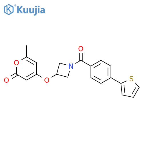 6-Methyl-4-[[1-[4-(2-thienyl)benzoyl]-3-azetidinyl]oxy]-2H-pyran-2-one structure