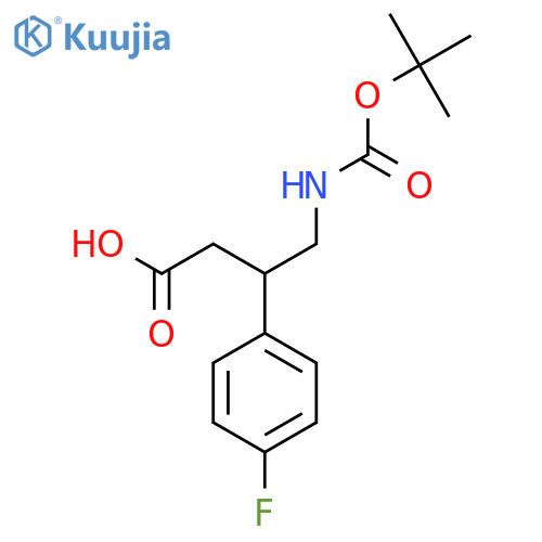 4-{[(Tert-butoxy)carbonyl]amino}-3-(4-fluorophenyl)butanoic acid structure