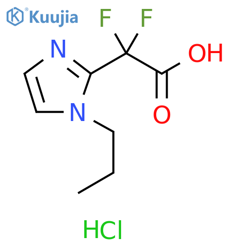 2,2-difluoro-2-(1-propyl-1H-imidazol-2-yl)acetic acid hydrochloride structure