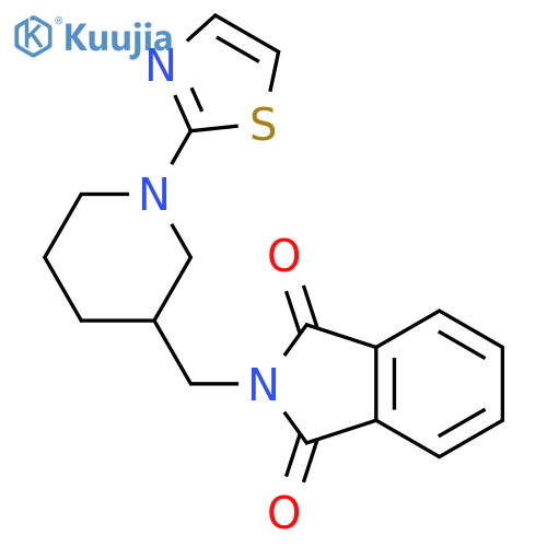 2-{1-(1,3-thiazol-2-yl)piperidin-3-ylmethyl}-2,3-dihydro-1H-isoindole-1,3-dione structure