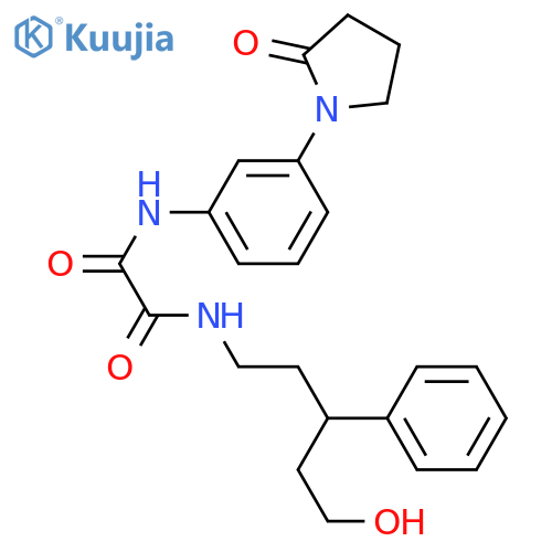 N'-(5-hydroxy-3-phenylpentyl)-N-[3-(2-oxopyrrolidin-1-yl)phenyl]ethanediamide structure