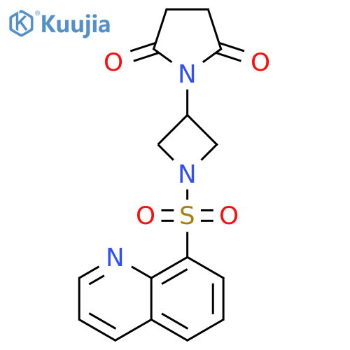 1-(1-quinolin-8-ylsulfonylazetidin-3-yl)pyrrolidine-2,5-dione structure