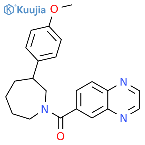 Methanone, [hexahydro-3-(4-methoxyphenyl)-1H-azepin-1-yl]-6-quinoxalinyl- structure