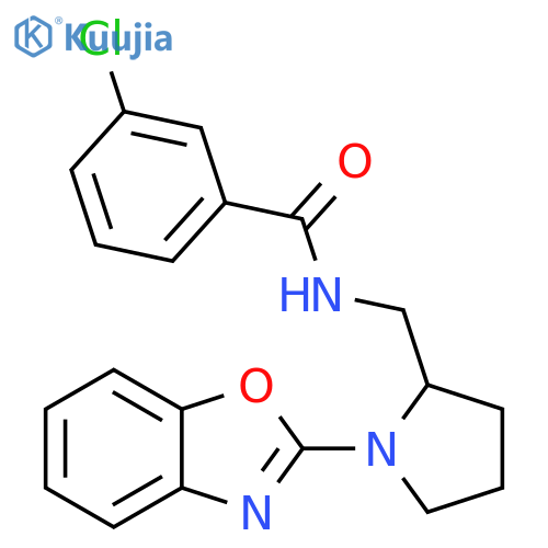 N-{[1-(1,3-benzoxazol-2-yl)pyrrolidin-2-yl]methyl}-3-chlorobenzamide structure