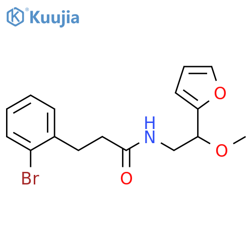 3-(2-bromophenyl)-N-[2-(furan-2-yl)-2-methoxyethyl]propanamide structure