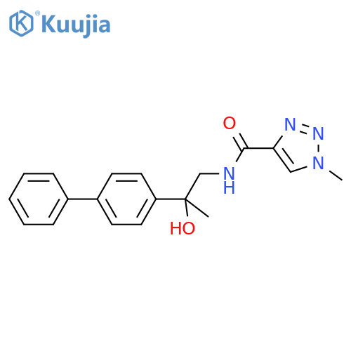 N-(2-{[1,1'-biphenyl]-4-yl}-2-hydroxypropyl)-1-methyl-1H-1,2,3-triazole-4-carboxamide structure