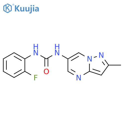 1-(2-fluorophenyl)-3-{2-methylpyrazolo[1,5-a]pyrimidin-6-yl}urea structure