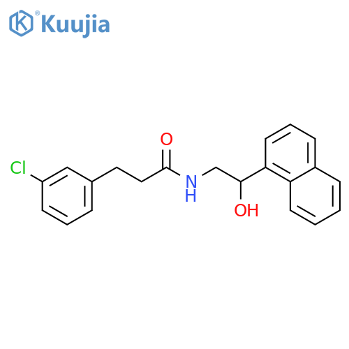 3-(3-chlorophenyl)-N-[2-hydroxy-2-(naphthalen-1-yl)ethyl]propanamide structure