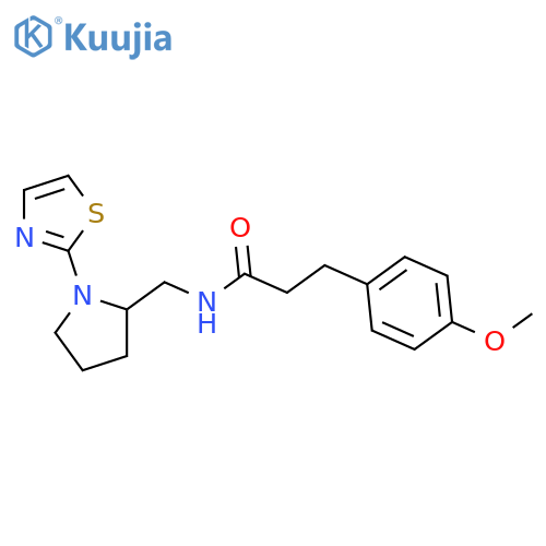 3-(4-methoxyphenyl)-N-{[1-(1,3-thiazol-2-yl)pyrrolidin-2-yl]methyl}propanamide structure