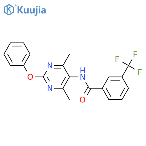 N-(4,6-dimethyl-2-phenoxypyrimidin-5-yl)-3-(trifluoromethyl)benzamide structure