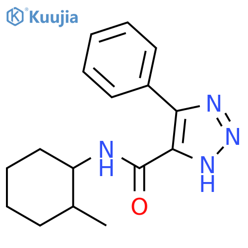 N-(2-methylcyclohexyl)-4-phenyl-1H-1,2,3-triazole-5-carboxamide structure