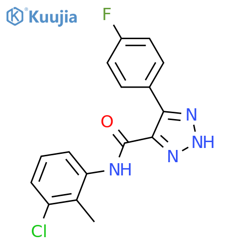 N-(3-chloro-2-methylphenyl)-4-(4-fluorophenyl)-1H-1,2,3-triazole-5-carboxamide structure