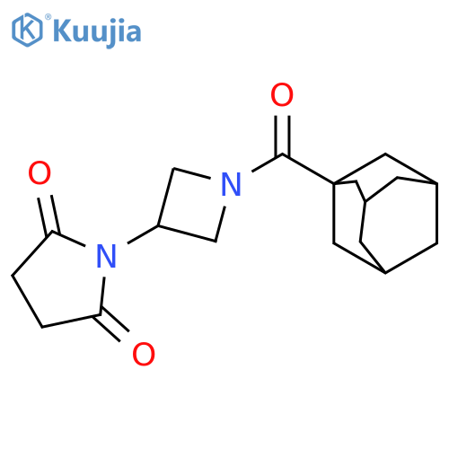 1-[1-(adamantane-1-carbonyl)azetidin-3-yl]pyrrolidine-2,5-dione structure