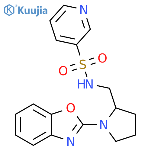 N-{[1-(1,3-benzoxazol-2-yl)pyrrolidin-2-yl]methyl}pyridine-3-sulfonamide structure
