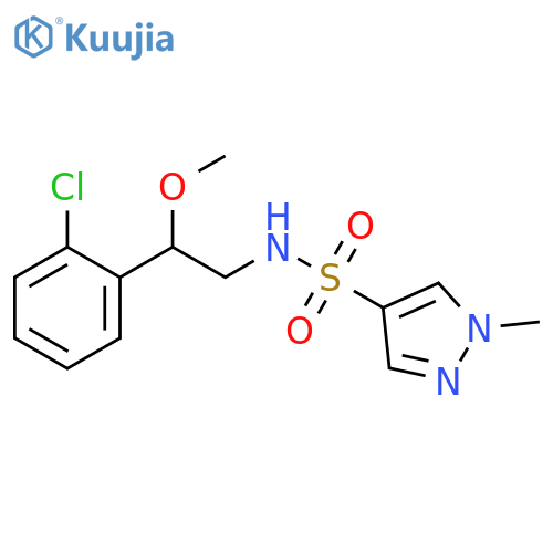 N-[2-(2-chlorophenyl)-2-methoxyethyl]-1-methylpyrazole-4-sulfonamide structure