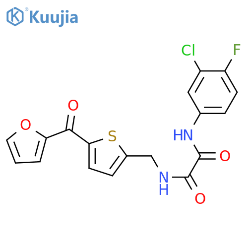N'-(3-chloro-4-fluorophenyl)-N-{[5-(furan-2-carbonyl)thiophen-2-yl]methyl}ethanediamide structure