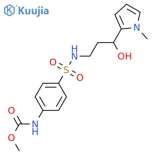 methyl N-(4-{[3-hydroxy-3-(1-methyl-1H-pyrrol-2-yl)propyl]sulfamoyl}phenyl)carbamate structure