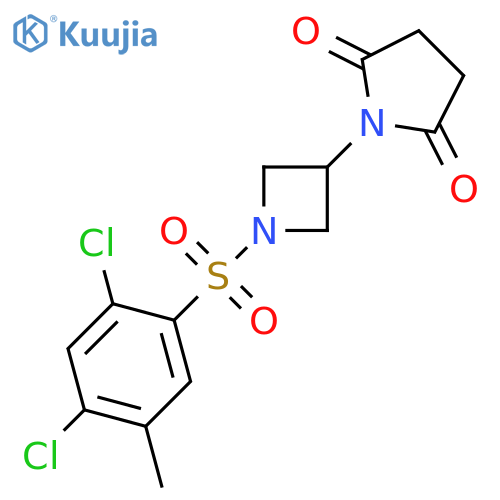 1-[1-(2,4-dichloro-5-methylphenyl)sulfonylazetidin-3-yl]pyrrolidine-2,5-dione structure