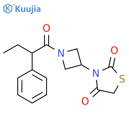 3-[1-(1-Oxo-2-phenylbutyl)-3-azetidinyl]-2,4-thiazolidinedione structure