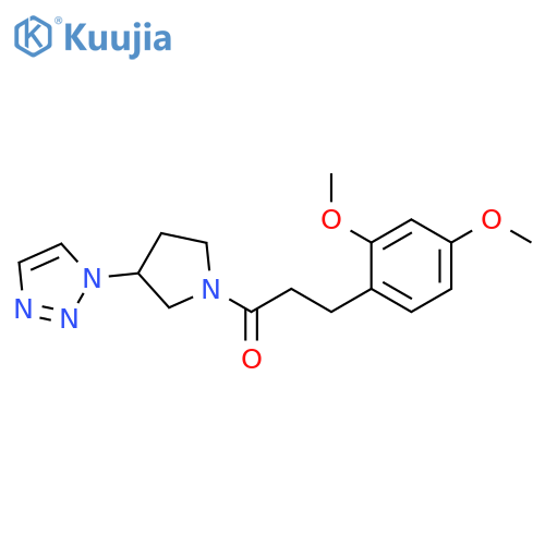 3-(2,4-dimethoxyphenyl)-1-[3-(triazol-1-yl)pyrrolidin-1-yl]propan-1-one structure