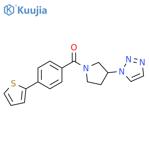 [4-(2-Thienyl)phenyl][3-(1H-1,2,3-triazol-1-yl)-1-pyrrolidinyl]methanone structure