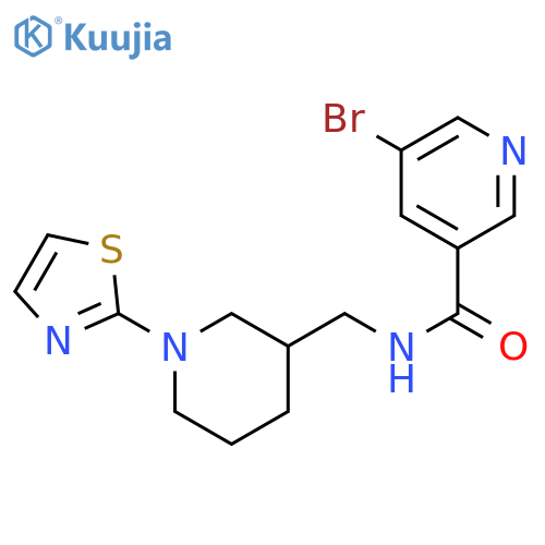 5-bromo-N-[[1-(1,3-thiazol-2-yl)piperidin-3-yl]methyl]pyridine-3-carboxamide structure