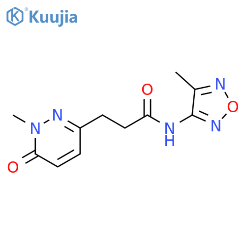 1,6-Dihydro-1-methyl-N-(4-methyl-1,2,5-oxadiazol-3-yl)-6-oxo-3-pyridazinepropanamide structure