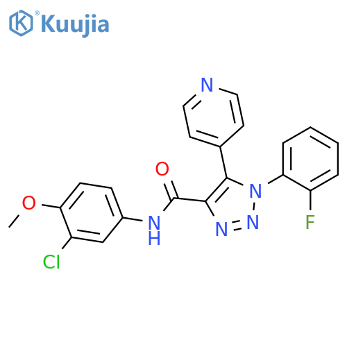 N-(3-chloro-4-methoxyphenyl)-1-(2-fluorophenyl)-5-(pyridin-4-yl)-1H-1,2,3-triazole-4-carboxamide structure