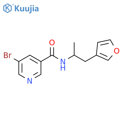 5-bromo-N-[1-(furan-3-yl)propan-2-yl]pyridine-3-carboxamide structure