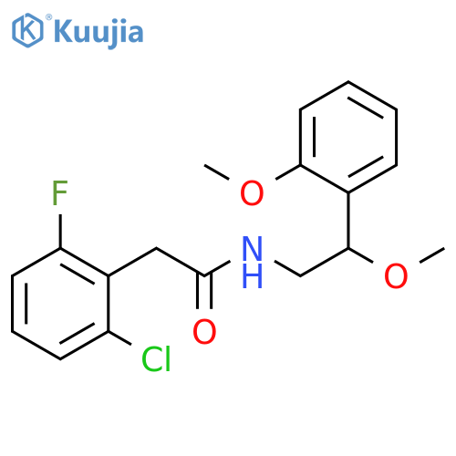2-(2-chloro-6-fluorophenyl)-N-[2-methoxy-2-(2-methoxyphenyl)ethyl]acetamide structure