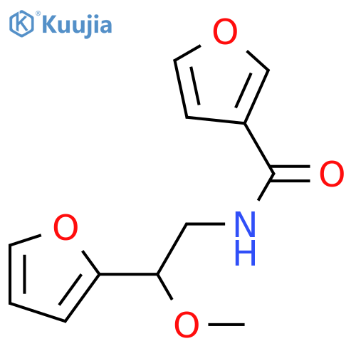 N-[2-(furan-2-yl)-2-methoxyethyl]furan-3-carboxamide structure