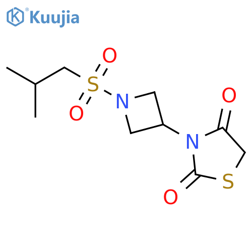 2,4-Thiazolidinedione, 3-[1-[(2-methylpropyl)sulfonyl]-3-azetidinyl]- structure