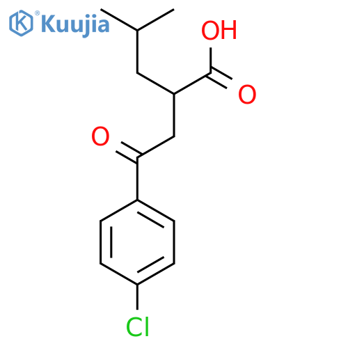 2-[2-(4-Chlorophenyl)-2-oxoethyl]-4-methylpentanoic acid structure