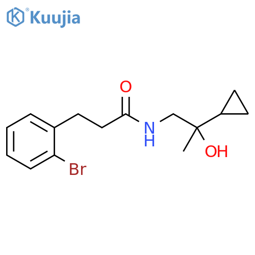 3-(2-bromophenyl)-N-(2-cyclopropyl-2-hydroxypropyl)propanamide structure